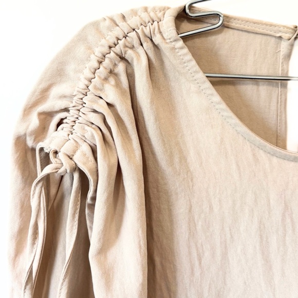 Black Tape by Dex Elastic Waist Light Beige Top Size M - Picture 10 of 11